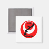 Okinawa-Flagge und Karte Magnet (Vorderseite/Rückseite)