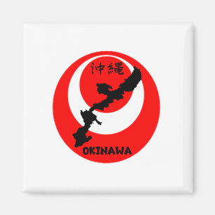 Okinawa-Flagge und Kartenmagnet Magnet