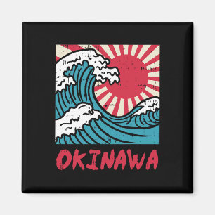 Okinawa Great Wave Kanigawa Japan Japanese Martial Magnet