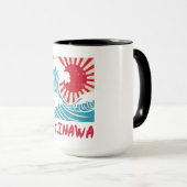Okinawa Great Wave Kanigawa Japan Japanese Martial Tasse (VorderseiteRechts)
