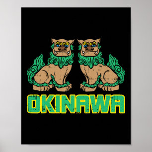 Okinawa Guardian Lion Shisa Japan Martial Poster