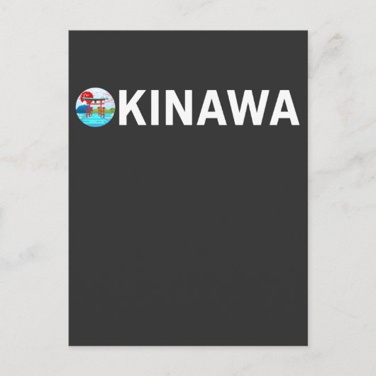 Okinawa Japan Art Japanisch Kirschblossom Postkarte (Vorderseite)