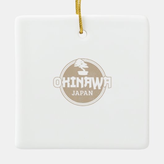 Okinawa Japan Bonsai Japanese Bonsai Master Men Keramikornament (Vorderseite)