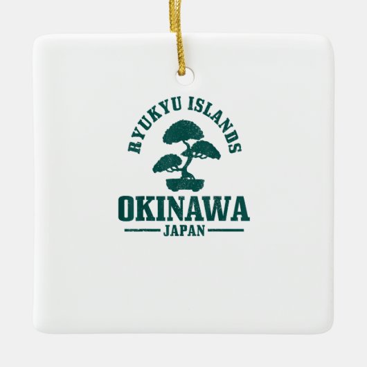 Okinawa Japan Bonsai Japanese Ryukyu Islands Gift Keramikornament (Vorderseite)