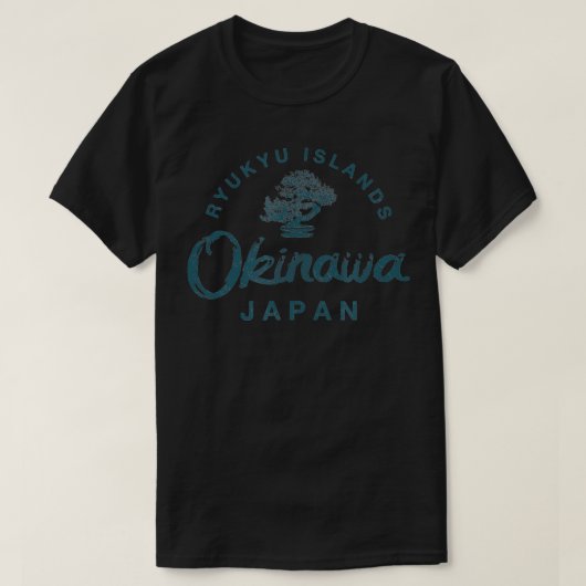 Okinawa Japan Bonsai Tree Japanisch Vintag T-Shirt (Design vorne)