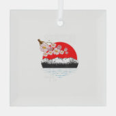 Okinawa Japan Cherry Blossom Ornament Aus Glas (Rückseite)