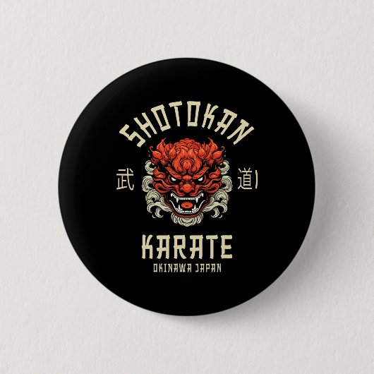 Okinawa Japan Dojo Shotokan Karate Button (Vorderseite)