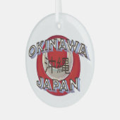 Okinawa Japan Glass Round Ornament (Vorderseite links)