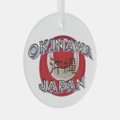 Okinawa Japan Glass Round Ornament Aus Glas (Vorderseite Rechts)