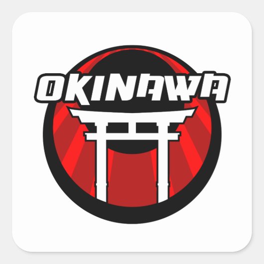 Okinawa Japan Sommer Urlaub Reise Militärisches Ge Quadratischer Aufkleber (Vorderseite)