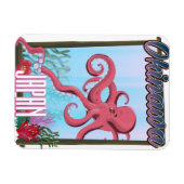 Okinawa Japan Tintenfisch Reiseplakat Magnet (Horizontal)
