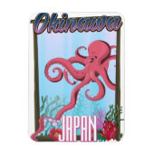 Okinawa Japan Tintenfisch Reiseplakat Magnet (Vertikal)