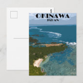 Okinawa Japan Vintage Travel Poster Postkarte (Vorne/Hinten)