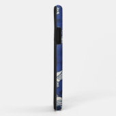 Okinawa-Kimonomuster im Blau Case-Mate iPhone Hülle (Hinten/Rechts)