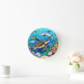 Okinawa-Leben Runde Wanduhr (Zuhause)