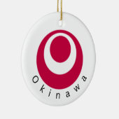 Okinawa-Nationalflagge Keramik Ornament (Rechts)