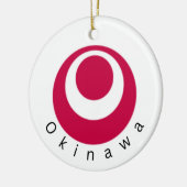Okinawa-Nationalflagge Keramik Ornament (Links)