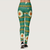 Okinawa Rail Bird Nahtloses Muster Leggings (Rückseite)