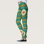 Okinawa Rail Bird Nahtloses Muster Leggings (Links)