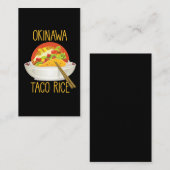 Okinawa Taco Reis japanische Küche Japan Feinschme Visitenkarte (Vorne/Hinten)
