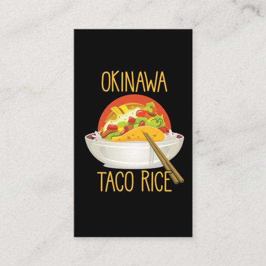 Okinawa Taco Reis japanische Küche Japan Feinschme Visitenkarte (Vorderseite)