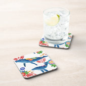 okinawan bingata Art-Muster-Untersetzer Getränkeuntersetzer (Rechte Seite)