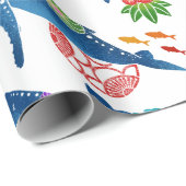 okinawan bingata Artmuster-Kunst-Packpapier Geschenkpapier (Rolleneckpunkt)