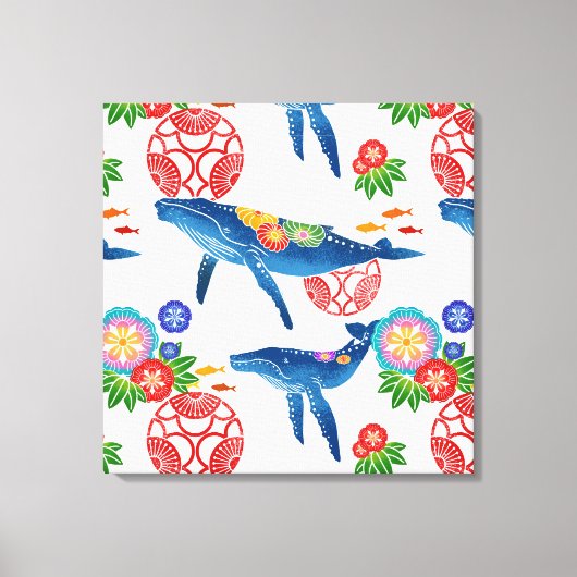 Okinawan-Bingata-Muster-Kunstdruck Leinwanddruck (Vorderseite)