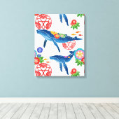 Okinawan-Bingata-Muster-Kunstdruck Leinwanddruck (Insitu (Holzboden))