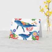 Okinawan-Bingata-Musterkarte Karte (Gelbe Blume)