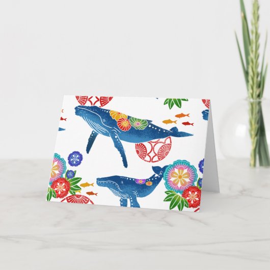 Okinawan-Bingata-Musterkarte Karte (Vorderseite)