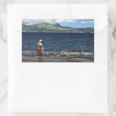 Okinawan Fisherman Rechteckiger Aufkleber (Tasche)