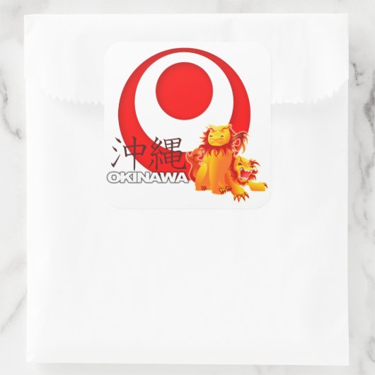 Okinawan Shisa Sticker (Tasche)