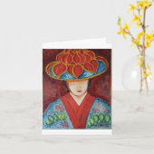 Okinawan Traditional Dancer (Inohabushi Dancer) Karte (Gelbe Blume)