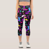 okkulter Cowboy-Wokgirl-Western Capri Leggings (Vorderseite)