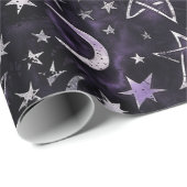 Okkulter gotischer Mond und Pentagramme Geschenkpapier (Rolleneckpunkt)
