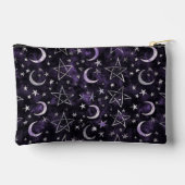 Okkulter gotischer Mond und Pentagramme Zubehörtasche (Rückseite)