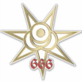 Okkulter Septagramm Aufkleber (Vorderseite)