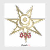 Okkulter Septagramm Aufkleber (Blatt)