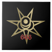 Okkulter Septagramm Fliese (Vorderseite)