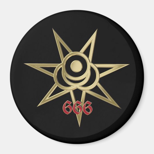 Okkulter Septagramm Magnet (Vorne)