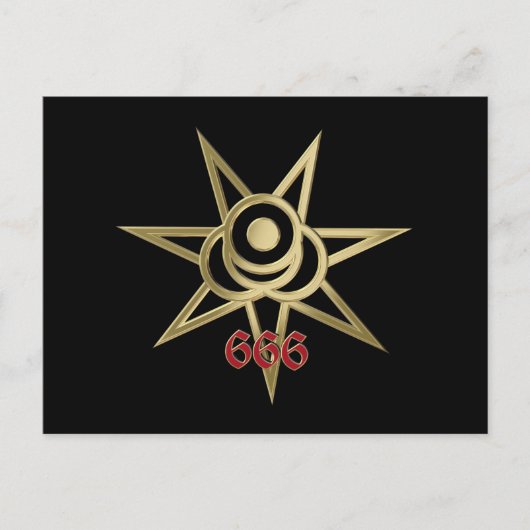 Okkulter Septagramm Postkarte (Vorderseite)