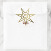 Okkulter Septagramm Runder Aufkleber (Tasche)
