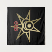 Okkulter Septagramm Wandteppich (Vorderseite (Horizontal))