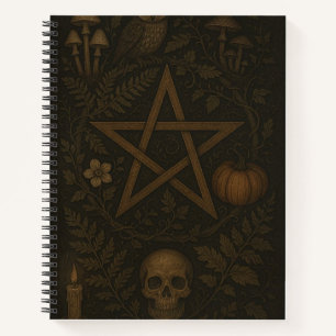 Okkultes Botanica Pentagramm Notizbuch