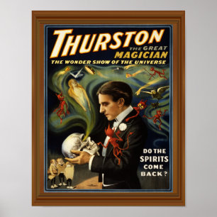 Okkultes Geistermedium Thurston Magier Poster