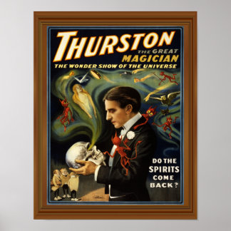 Okkultes Geistermedium Thurston Magier Poster
