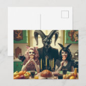 Okkultes Ostern Vintage Süßigkeiten Abendessen Postkarte (Vorne/Hinten)