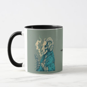 Okkultes rauchendes Widder-Schädel-Mug Tasse