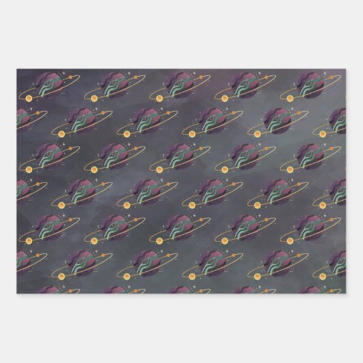 Okkultisierter Sonnenplanet und Regenbogen Geschenkpapier Set (Vorderseite 3)